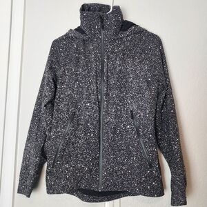 Lululemon Here to Move Jacket Black White Speckled Size 4